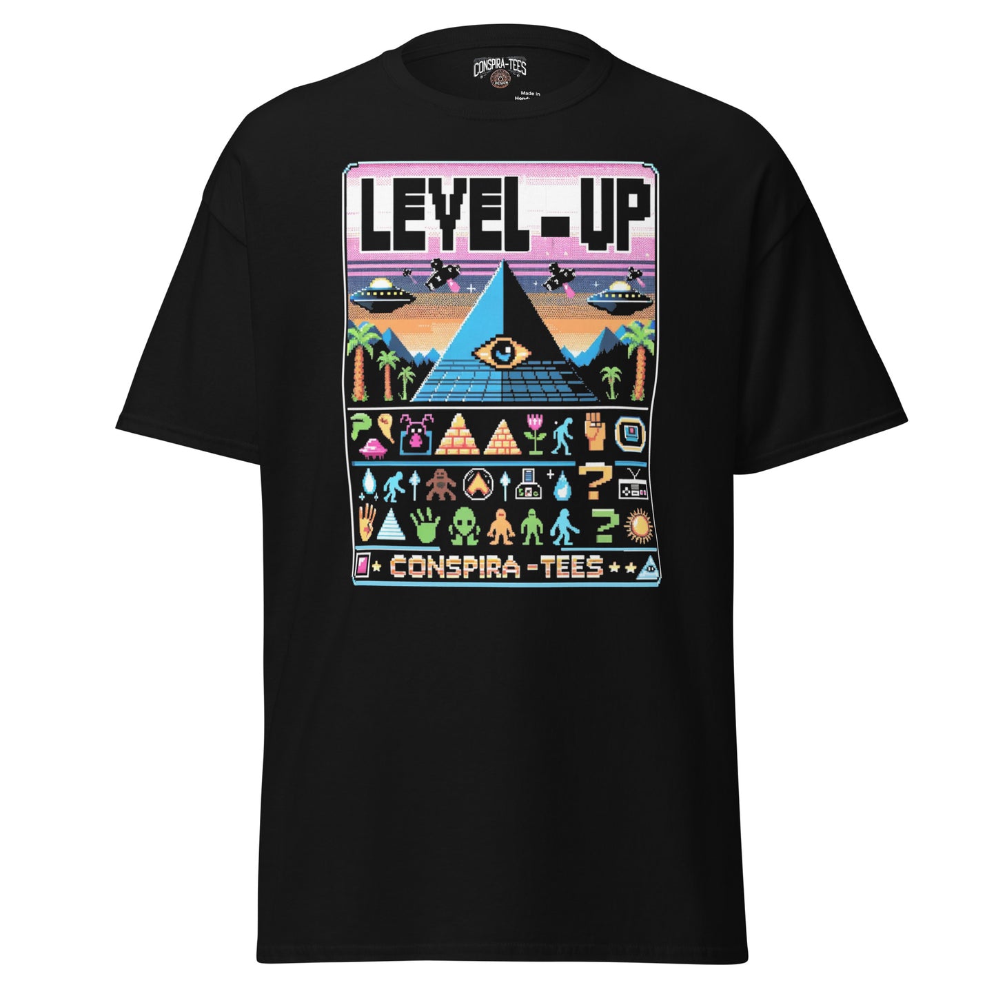 Level Up Conspira-tees Retro Video Game Men's classic tee