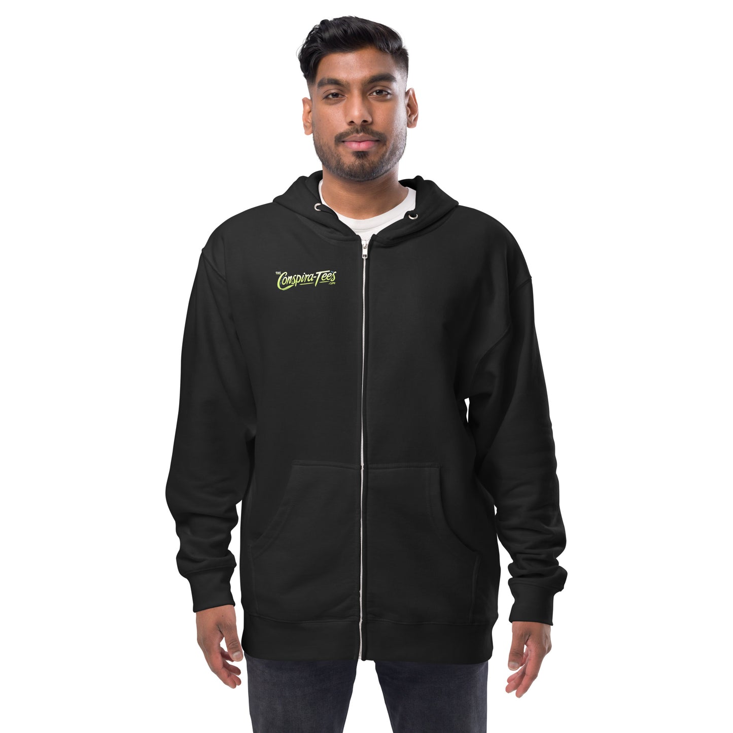 Bigfoot He's Tricky Unisex fleece zip up hoodie