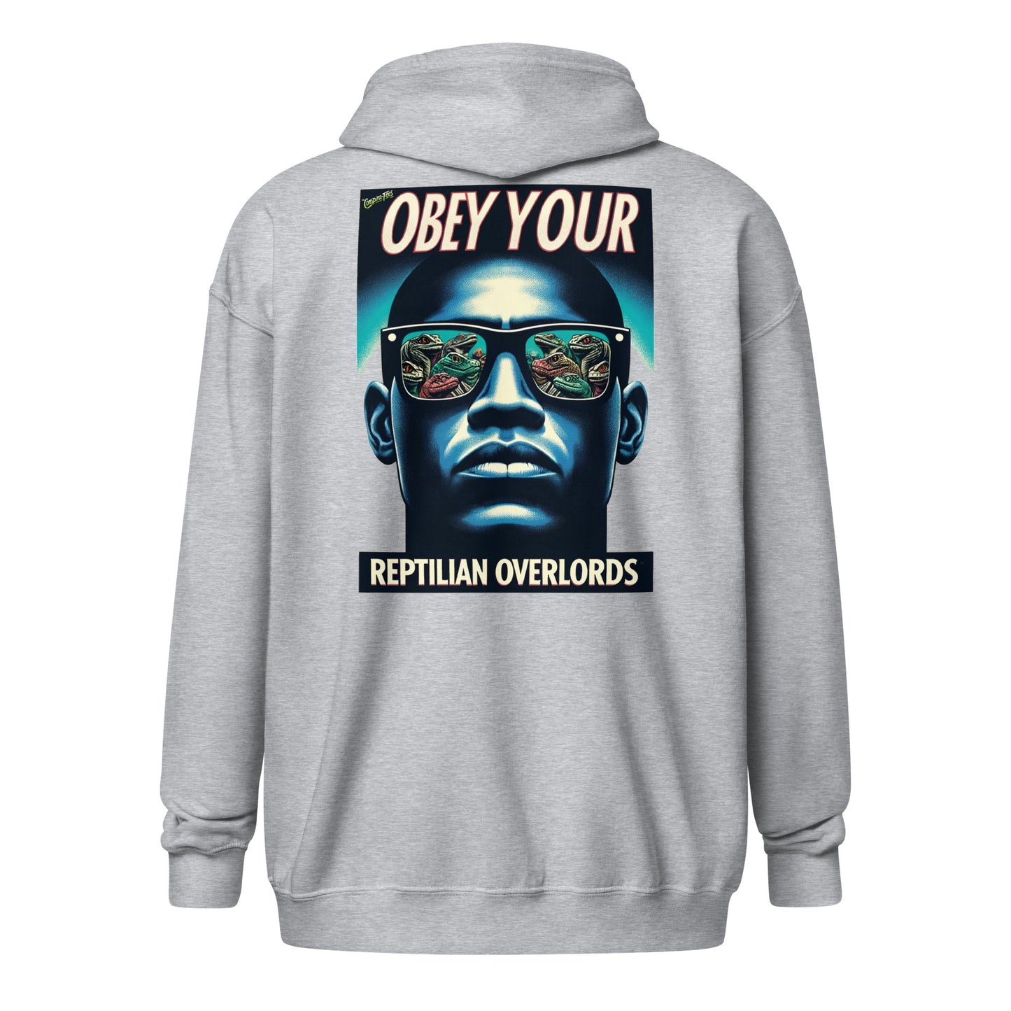 Obey Your Reptilian Overlords Unisex heavy blend zip hoodie