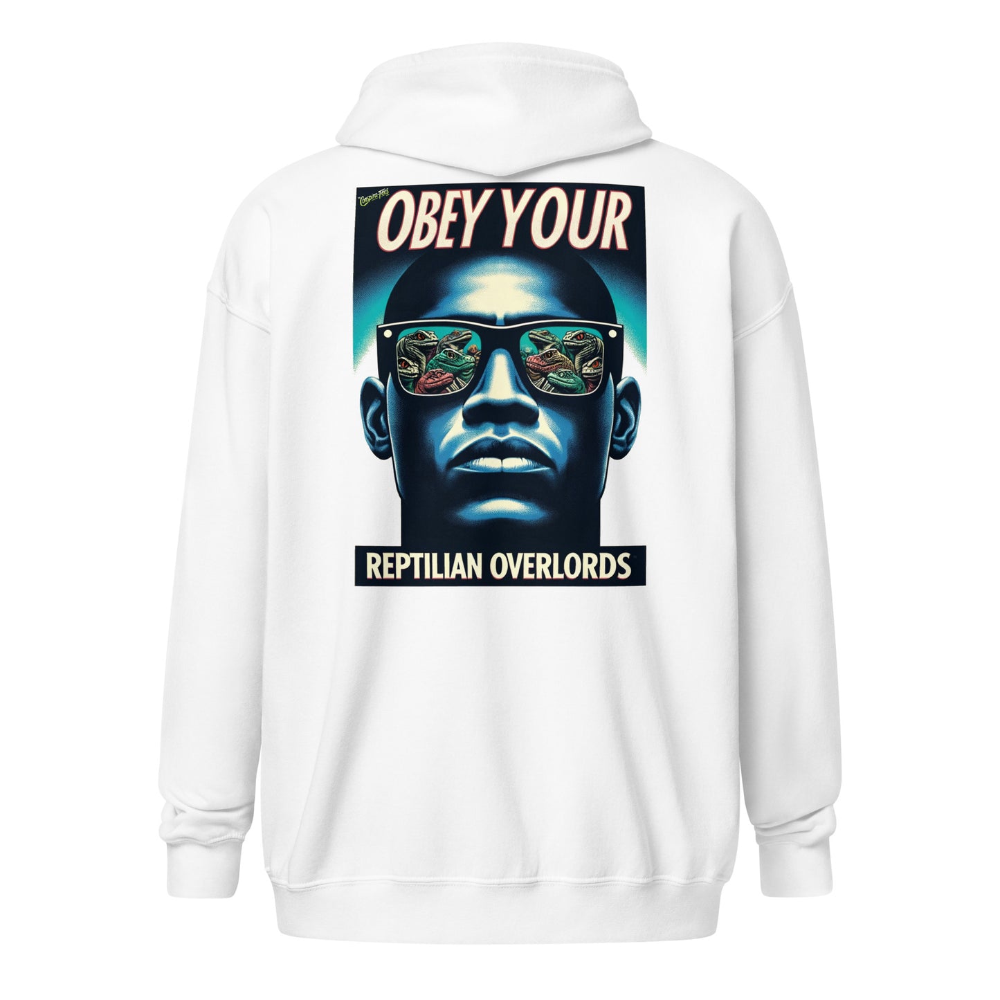 Obey Your Reptilian Overlords Unisex heavy blend zip hoodie