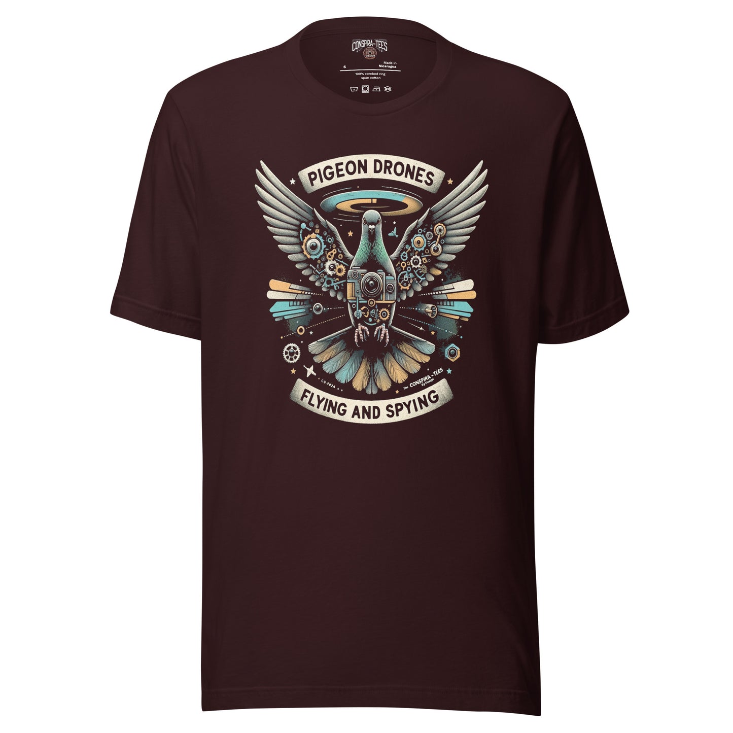 Flying and Spying Pigeon Drones Unisex t-shirt