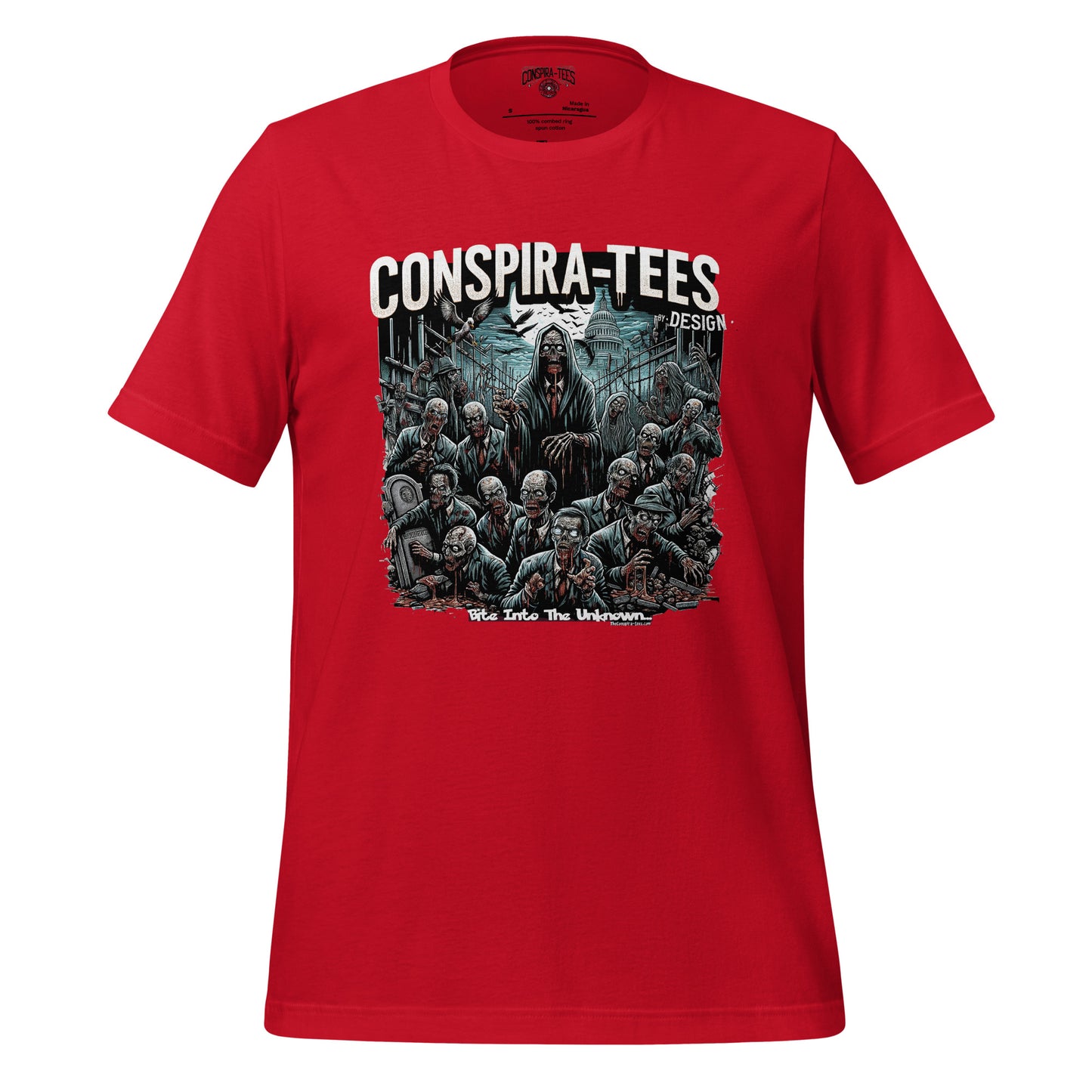 Conspira-tees Bite Into The Unknown Unisex t-shirt