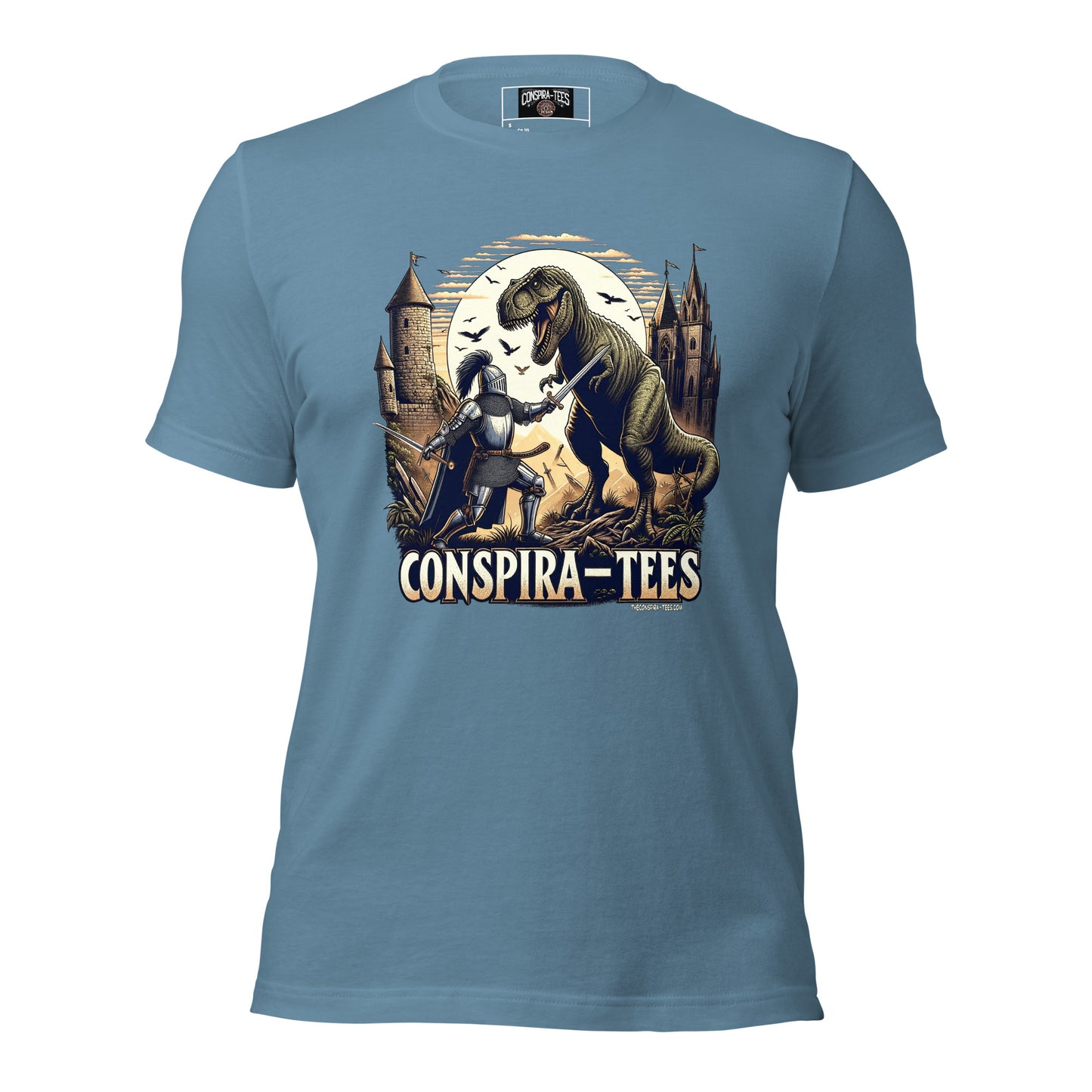 Knight Fighting T-Rex Unisex t-shirt