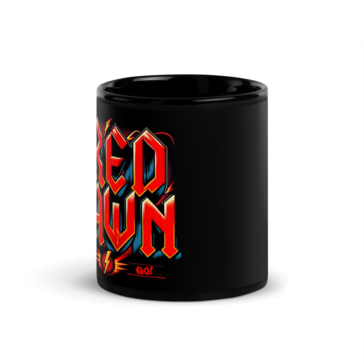 #Red Dawn Black Glossy Mug