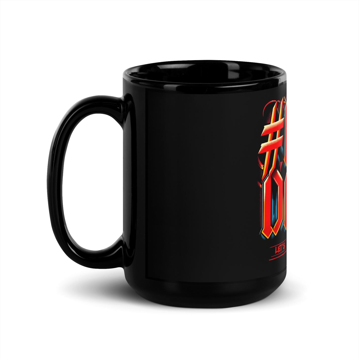 #Red Dawn Black Glossy Mug