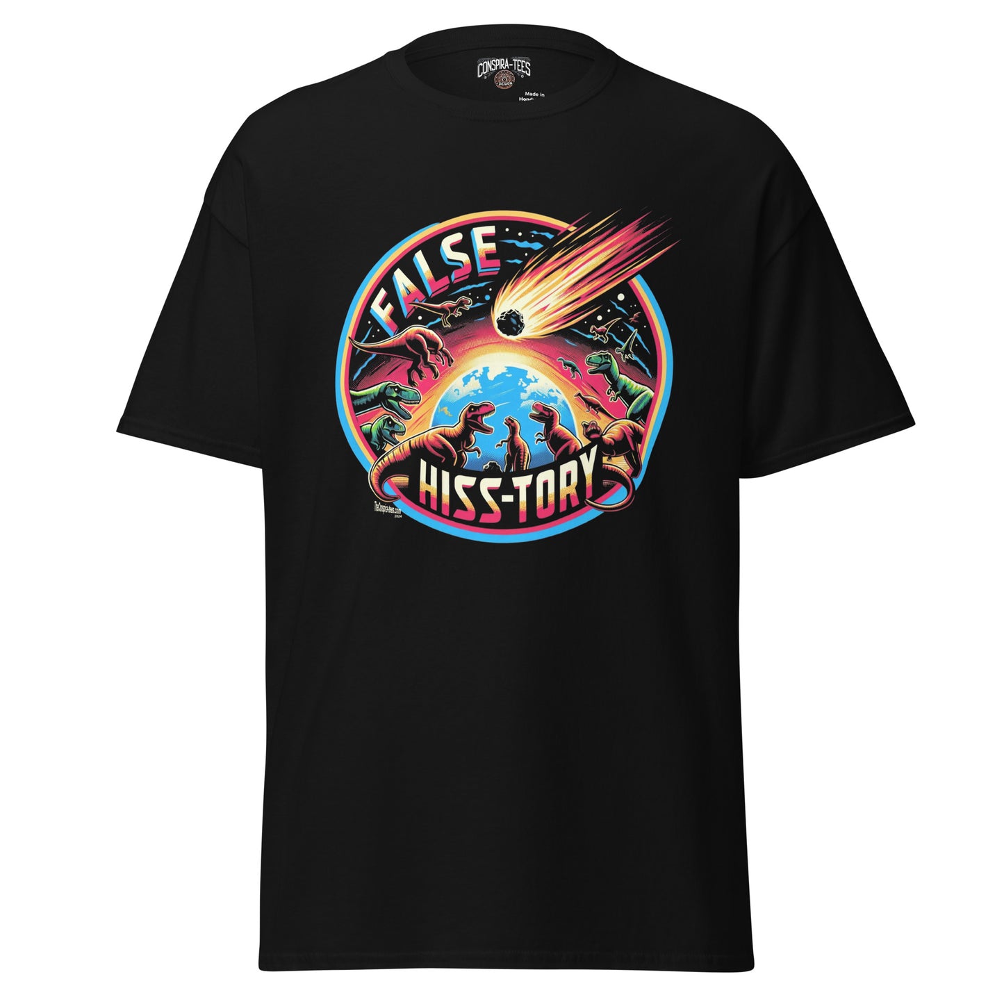 False Hiss-tory (Dianosaure Extiction) Men's classic tee