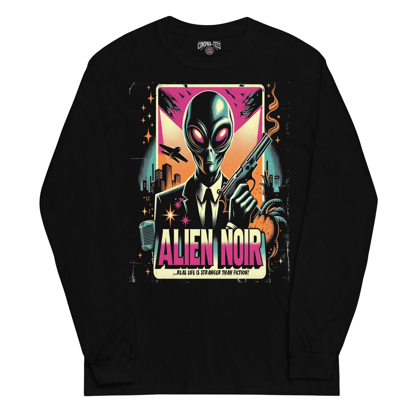 Alien Noir Men’s Long Sleeve Shirt