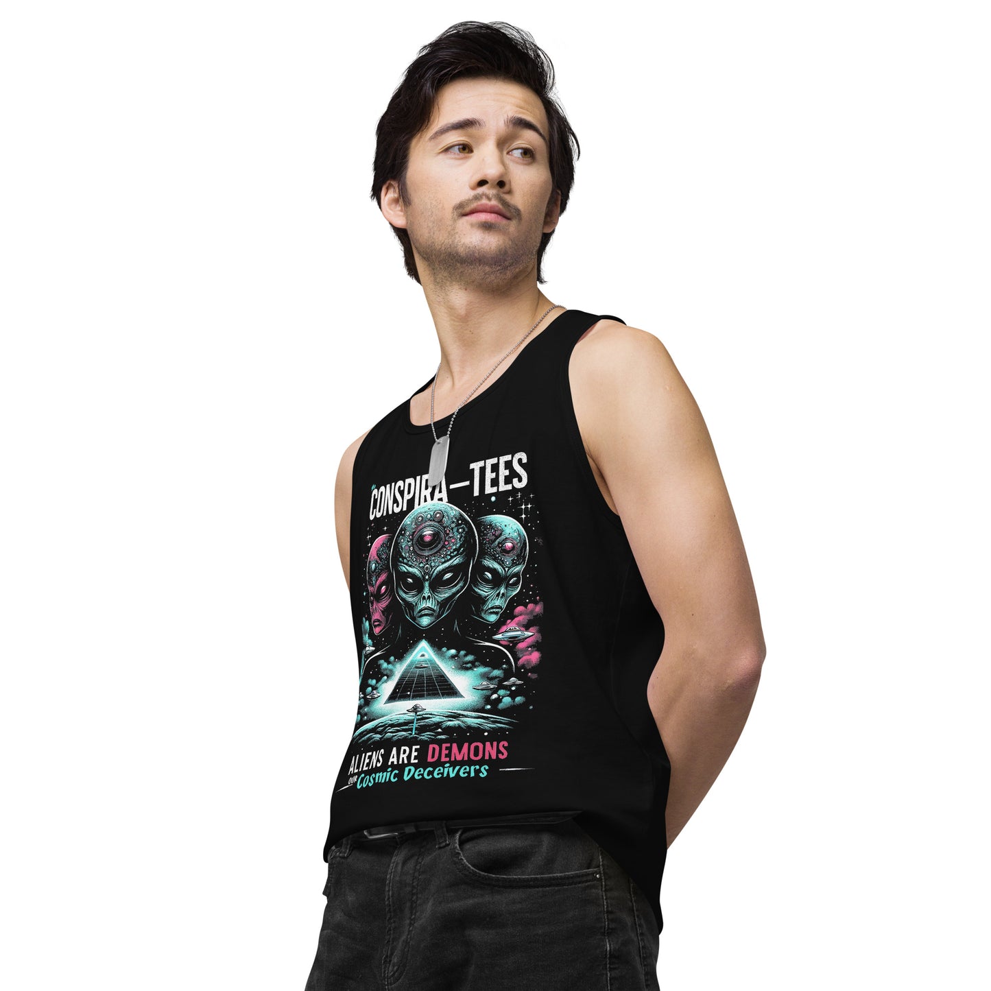 Cosmic Deceivers Men’s premium tank top