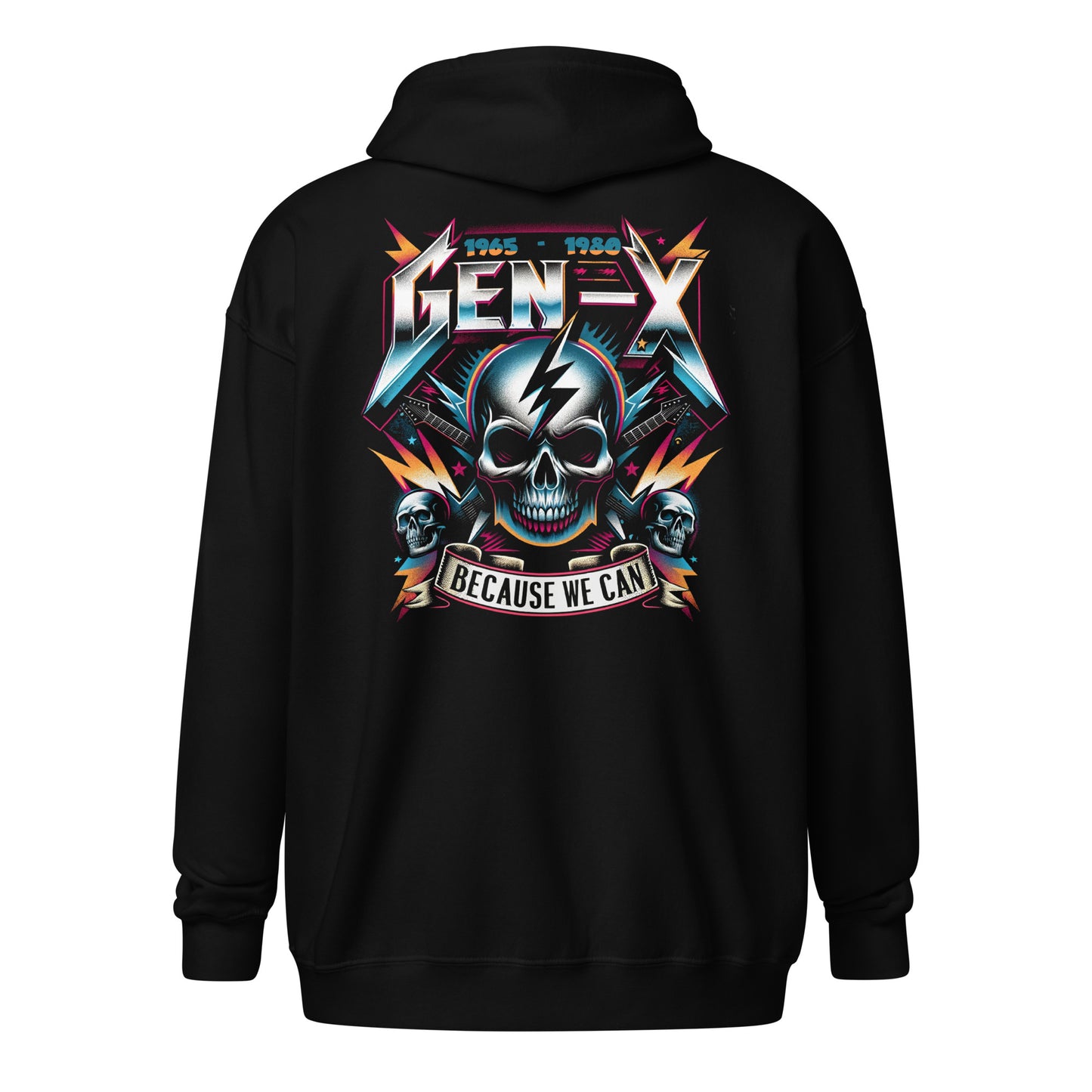 Embroidered Gen-X Because We Can Unisex heavy blend zip hoodie