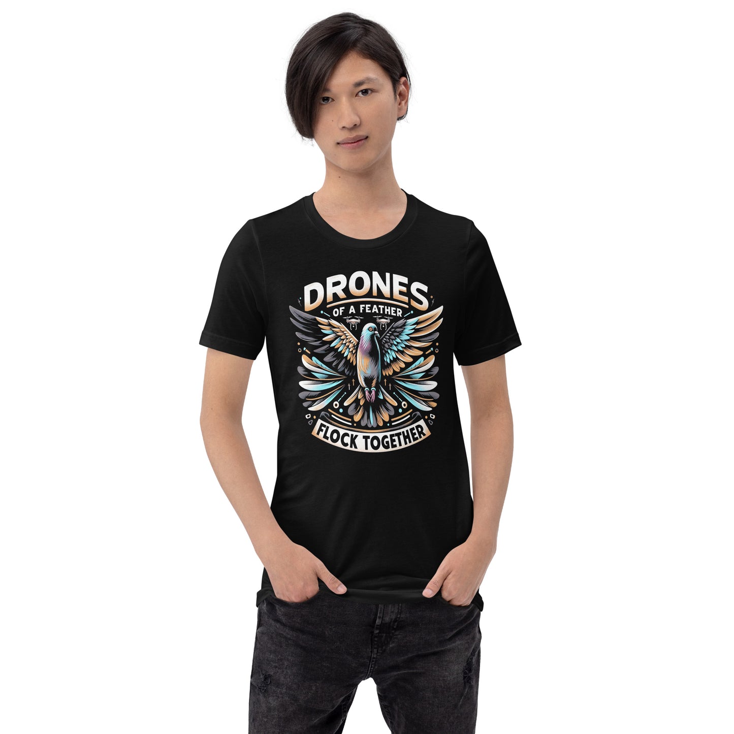 Drones of a Feather Flock Together Unisex t-shirt