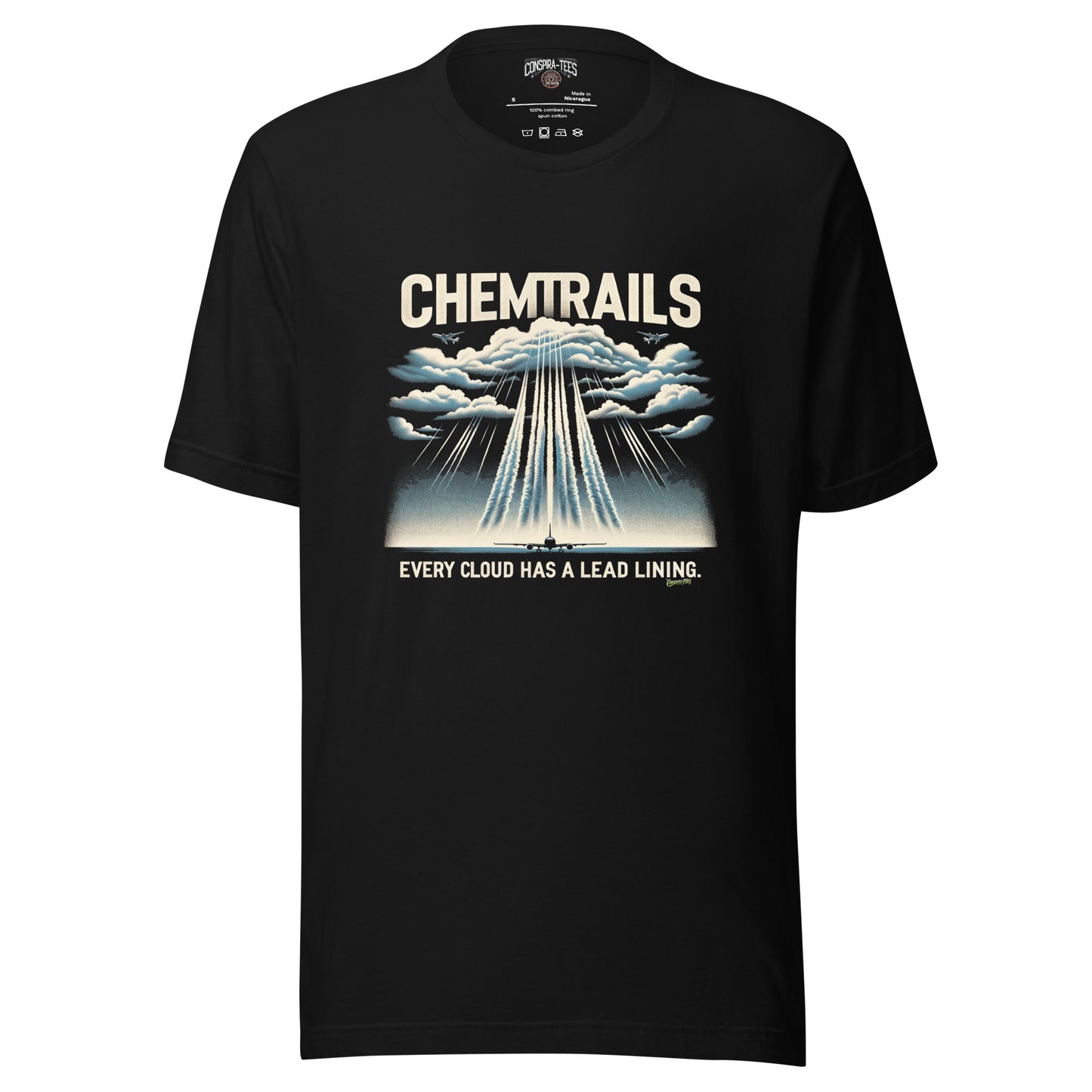 Chemtrails Every Cloud Has A Lead Lining Unisex t-shirt