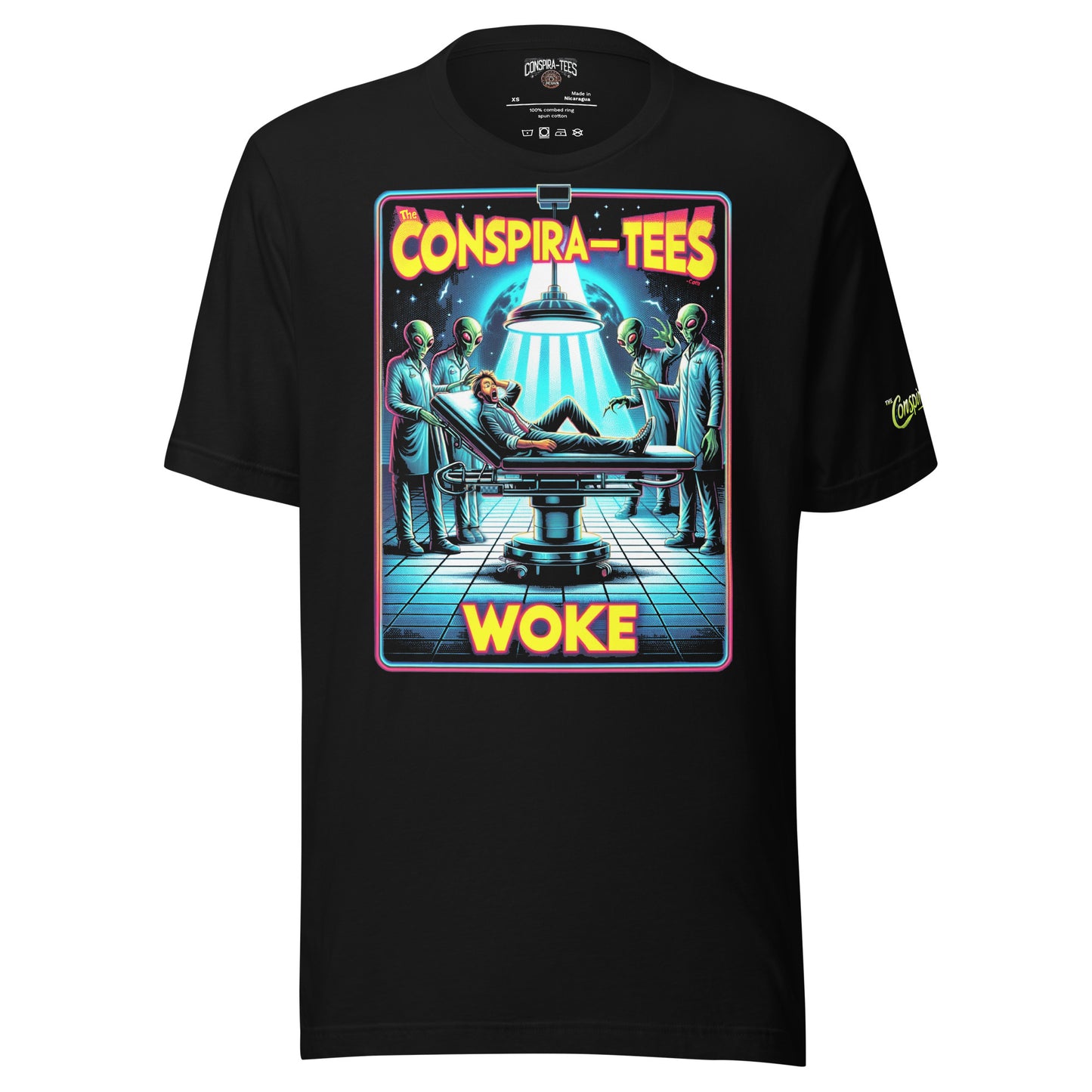 Conspira-tees Alien Operating Table "Woke" Unisex t-shirt