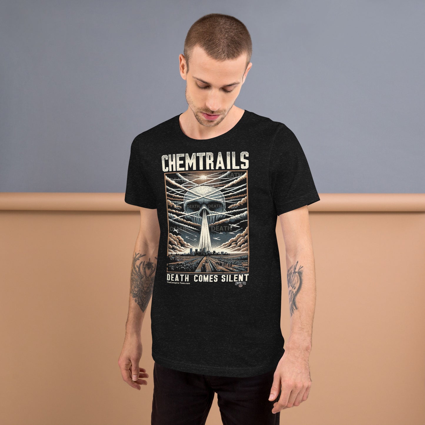 Chemtrails Death Comes Silent Unisex t-shirt