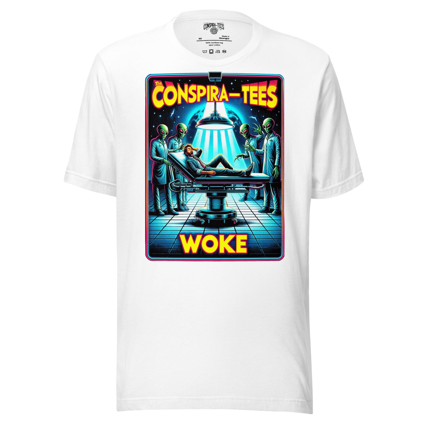 Conspira-tees Alien Operating Table "Woke" Unisex t-shirt