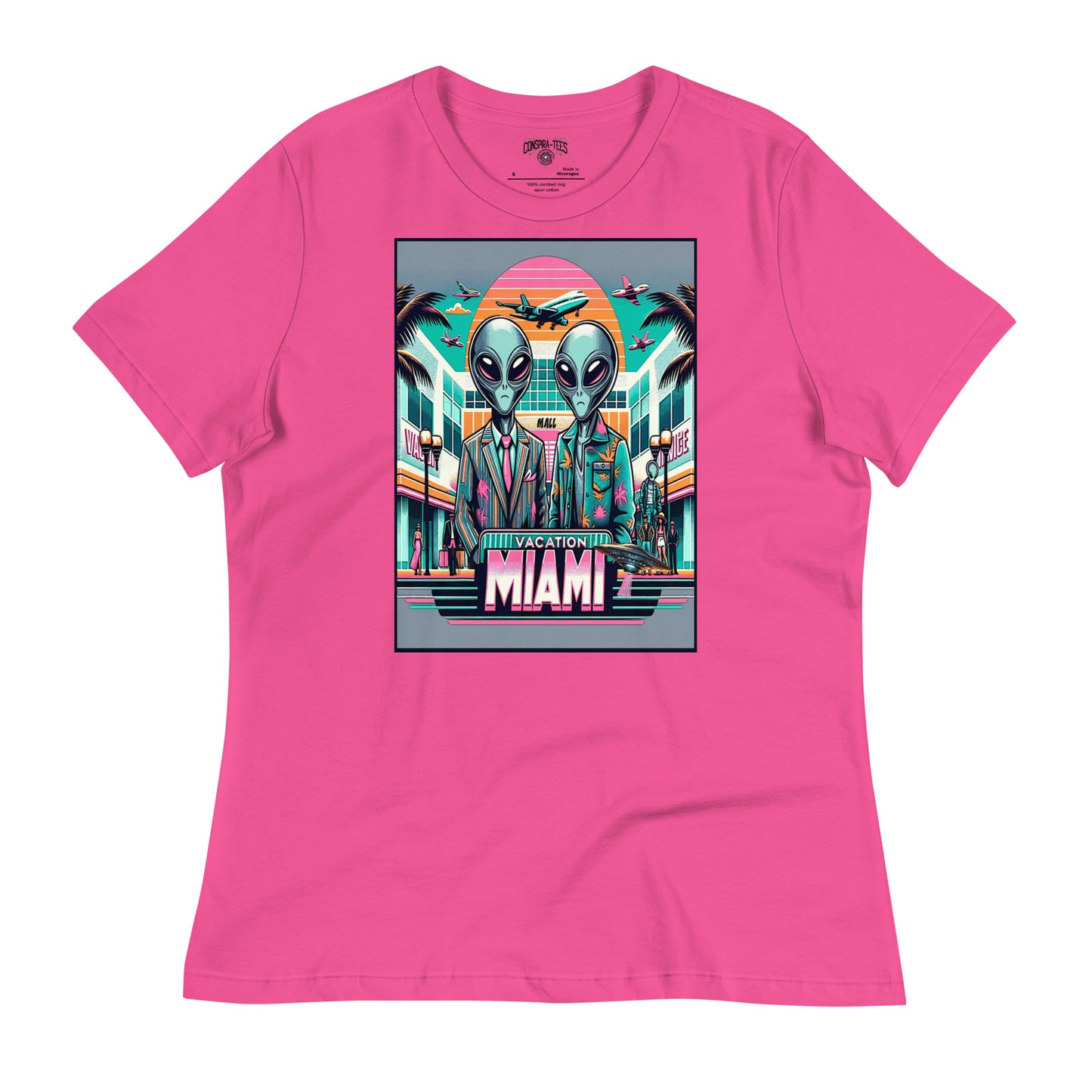 Vacation Miami Alien Mall Women's Relaxed T-Shirt