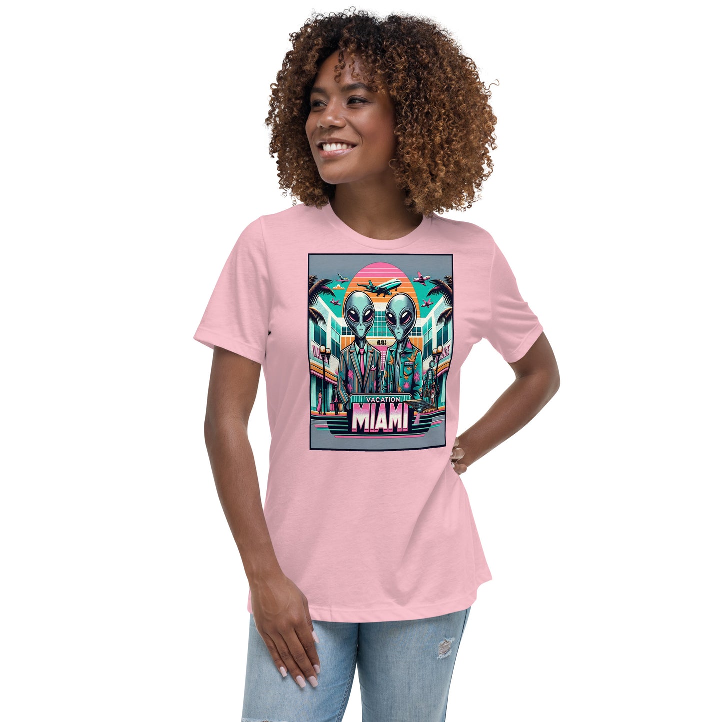 Vacation Miami Alien Mall Women's Relaxed T-Shirt